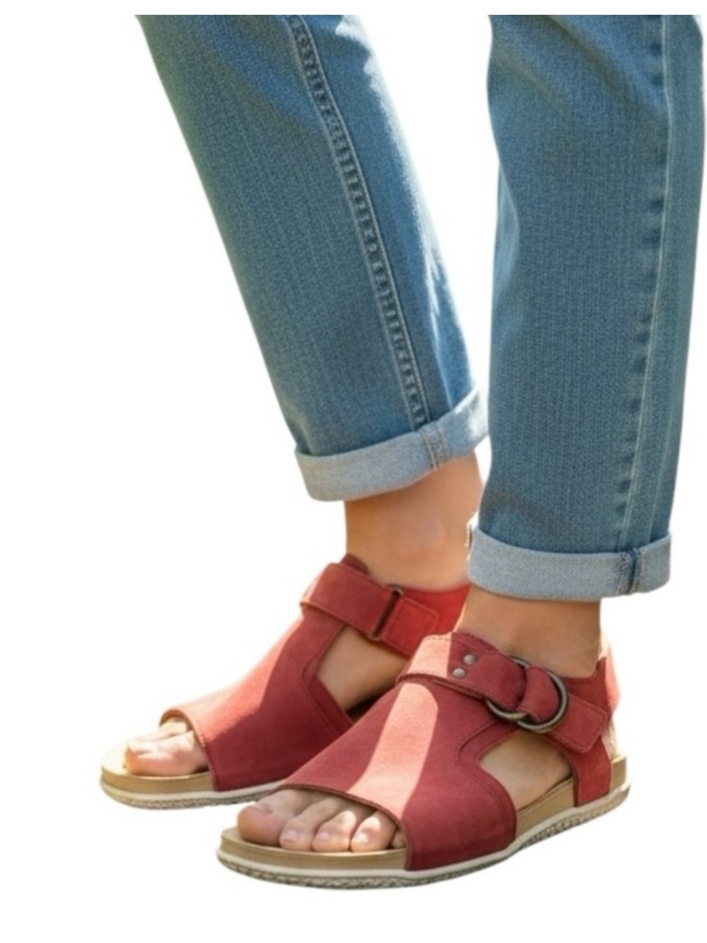Quoddy Red Sports Summer Sandals - Size 8.5
